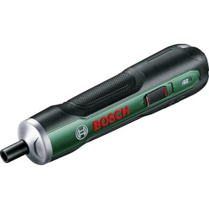 Bosch PUSHDRIVE Akkuschrauber Solo, Akku-Schraubendreher in Grün/Schwarz.