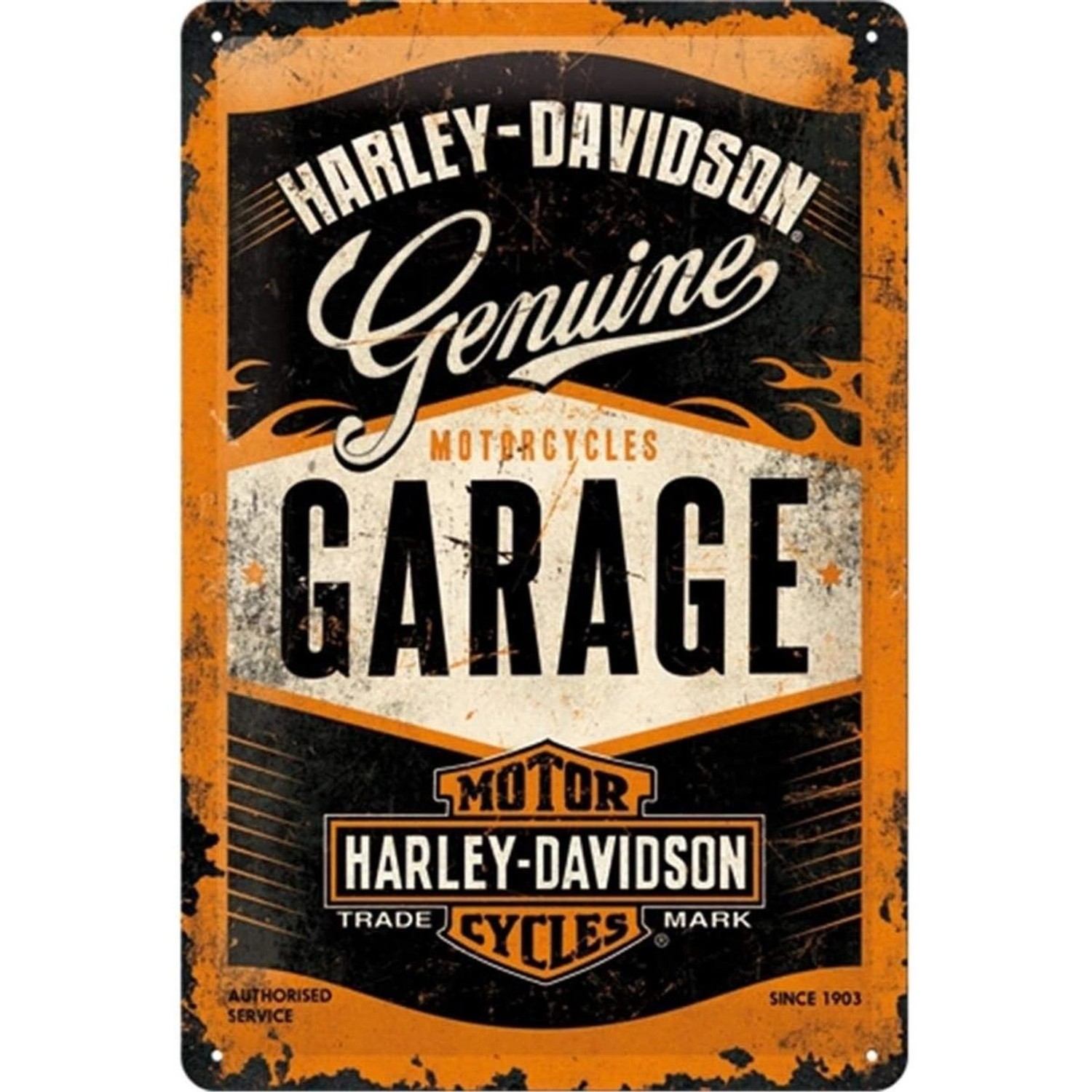 Nostalgic-Art Blechschild 20 x 30cm - Harley-Davidson - Garage günstig online kaufen