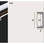 Paulmann Base Profil 2m mit Diffusor, eloxiert. Aufbauprofil für LED-Streifen, inkl. Maßangaben.