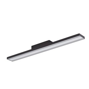 Lucande LED Smart Home Deckenlampe Leicy 10013028 Dimmbar mit Leselampe Modern in Schwarz aus Metall 1-flammig Wohnzimmerleuchte