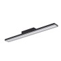 Dimmbare, schwarze LED Smart Home Deckenlampe Leicy mit Leselampe.