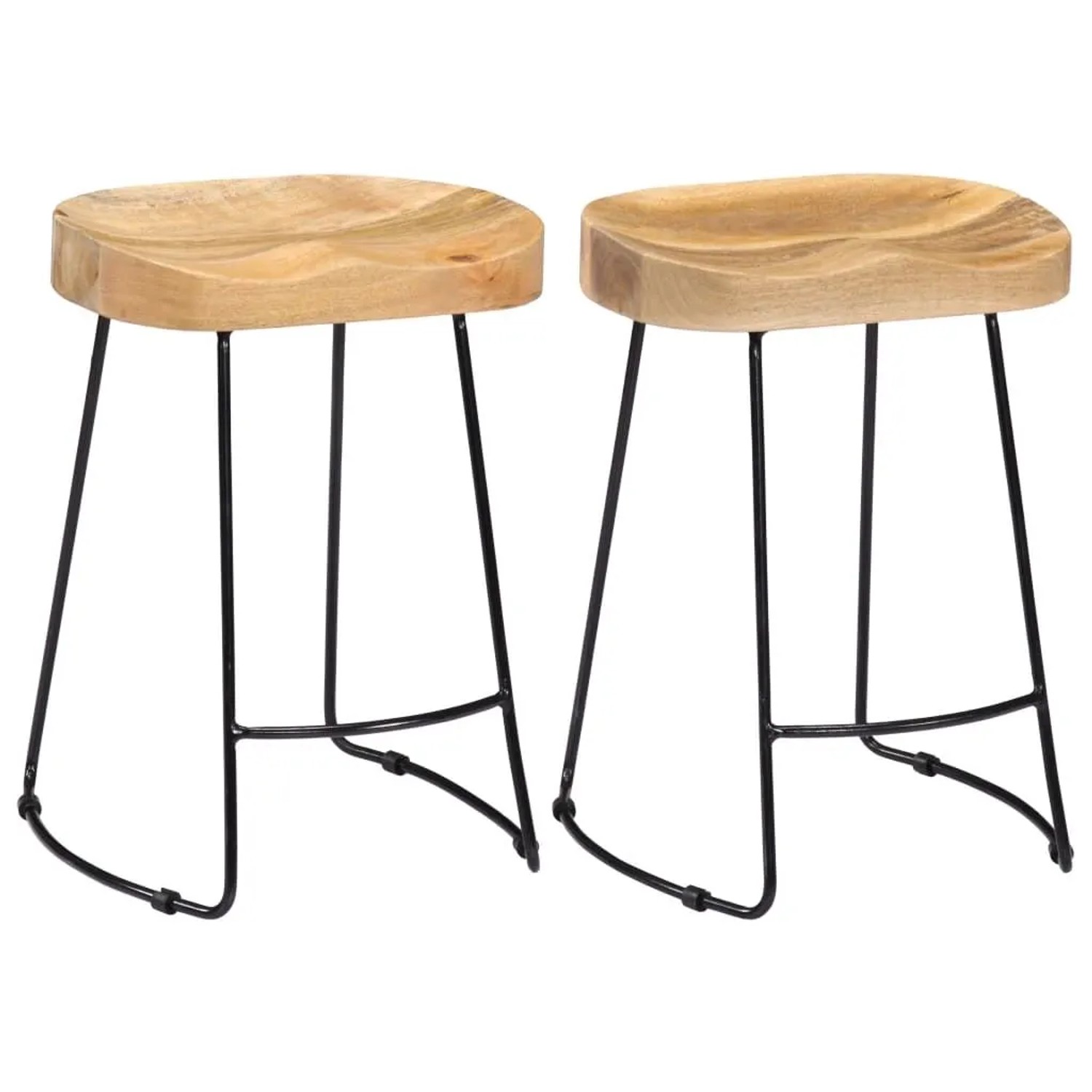 vidaXL Gavin Barhocker 2 Stk Massivholz Mango 247836