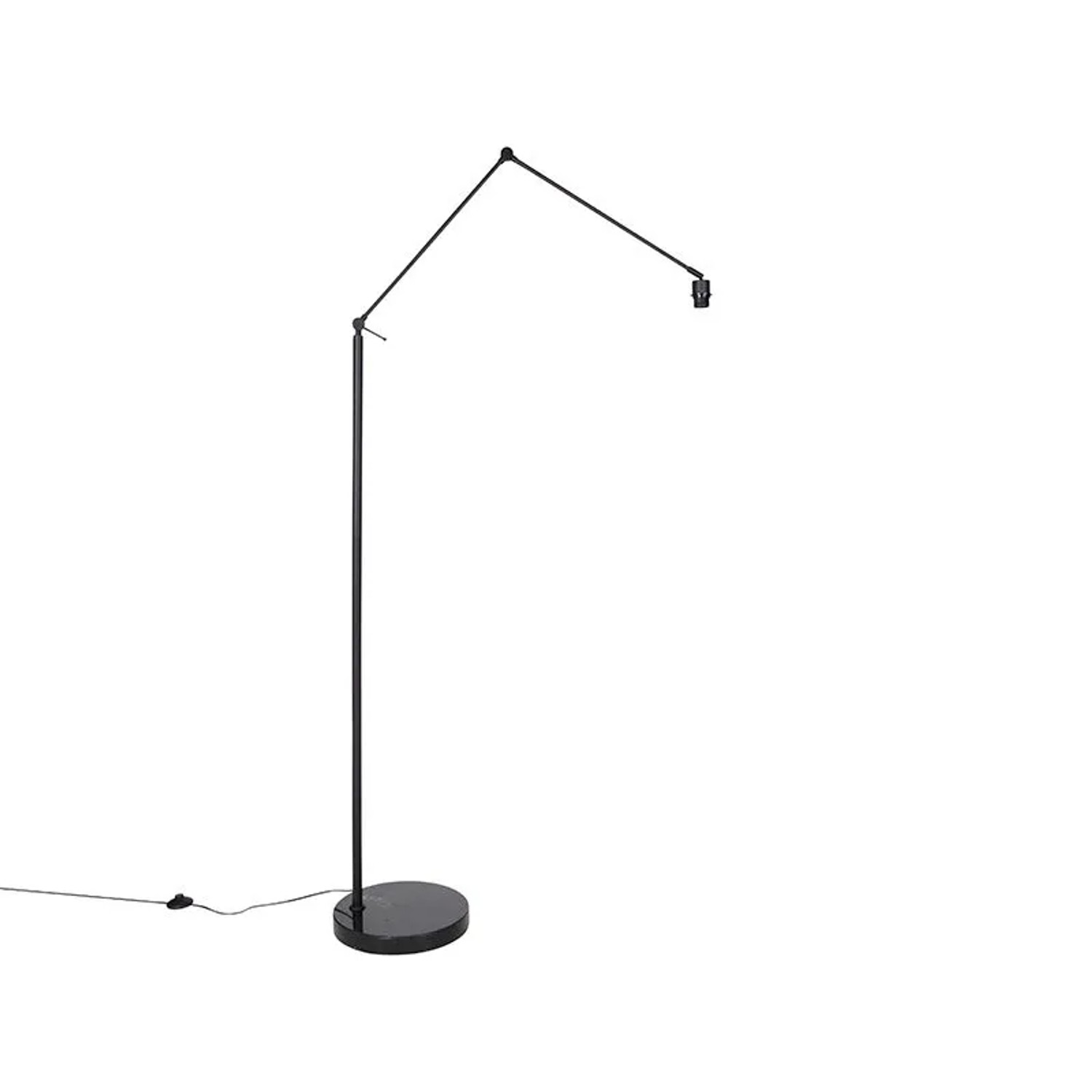 QAZQA Moderne Stehlampe Schwarz Verstellbar EdiTor