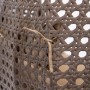 Detailaufnahme des braunen Home Deluxe Hängesessels Twin aus Polyrattan, Kissenbefestigung sichtbar.