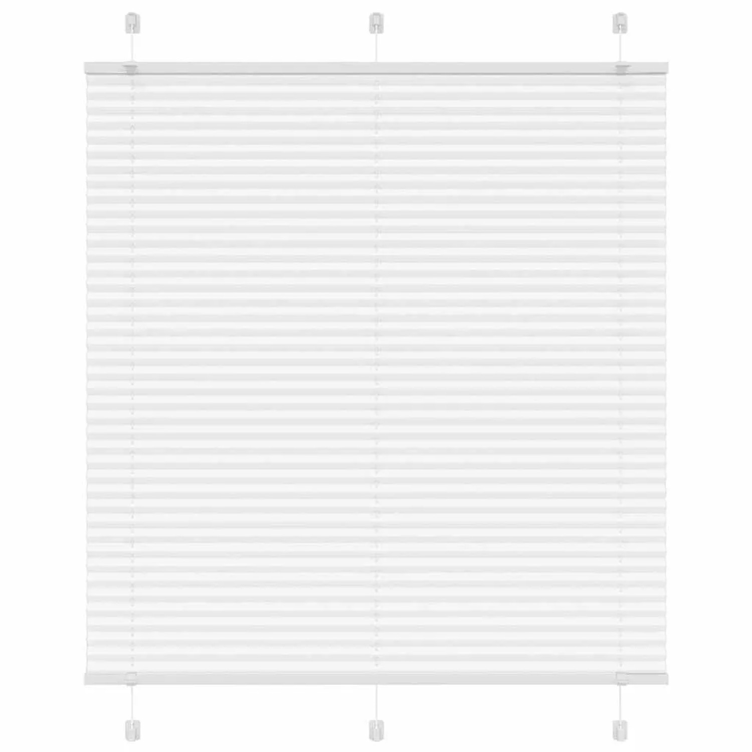 vidaXL Plissee Weiß 120x100 cm Stoffbreite 119,4 cm Polyester 4015487