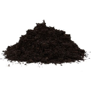 Haufen Floragard Bio-Rosenerde für Balkon und Beet, torffrei und duftend.