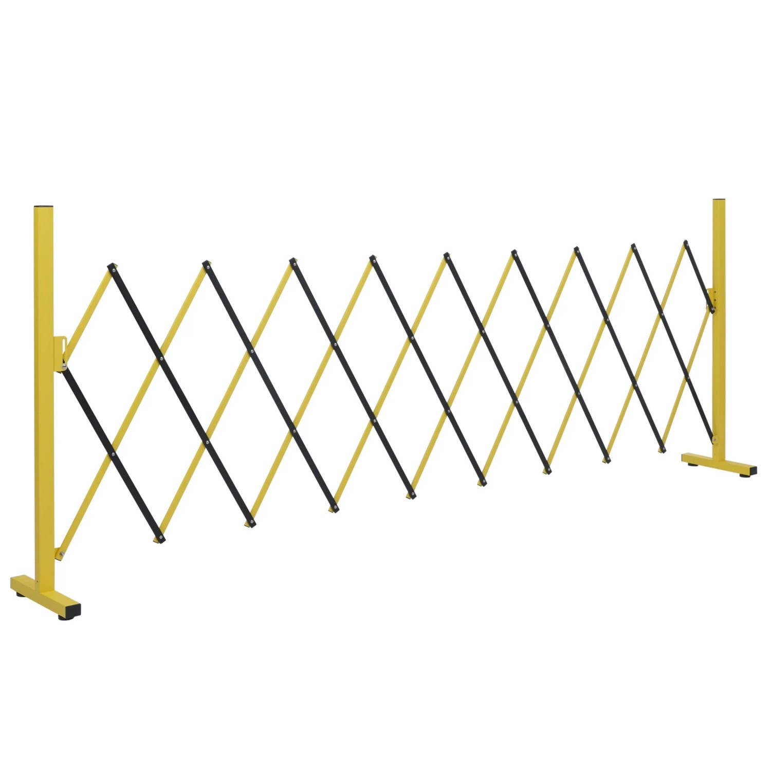 MCW Alu Absperrgitter B34 Ausziehbar 103x32-265cm Gelb-schwarz