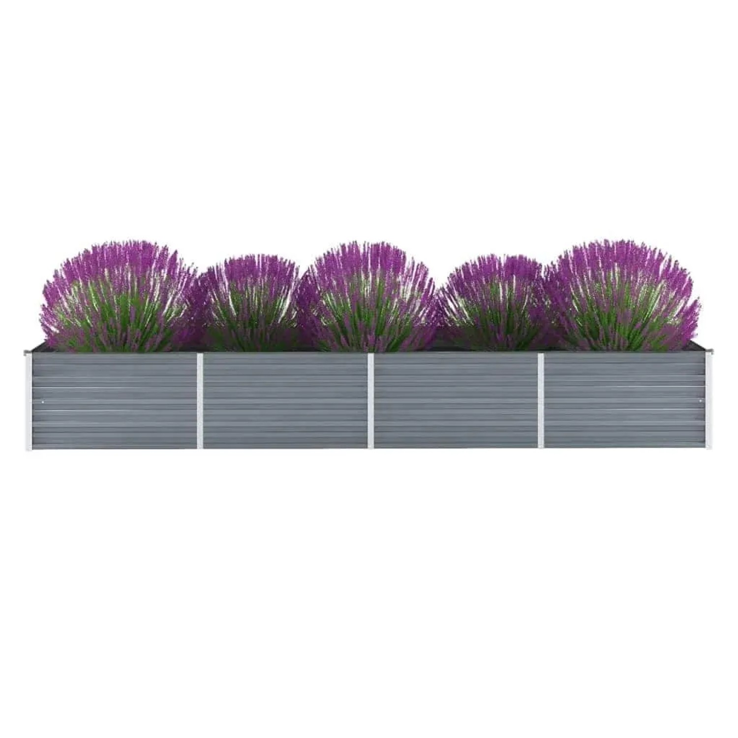 Furnicato Garten-hochbeet Verzinkter Stahl 320x80x45 Cm Grau