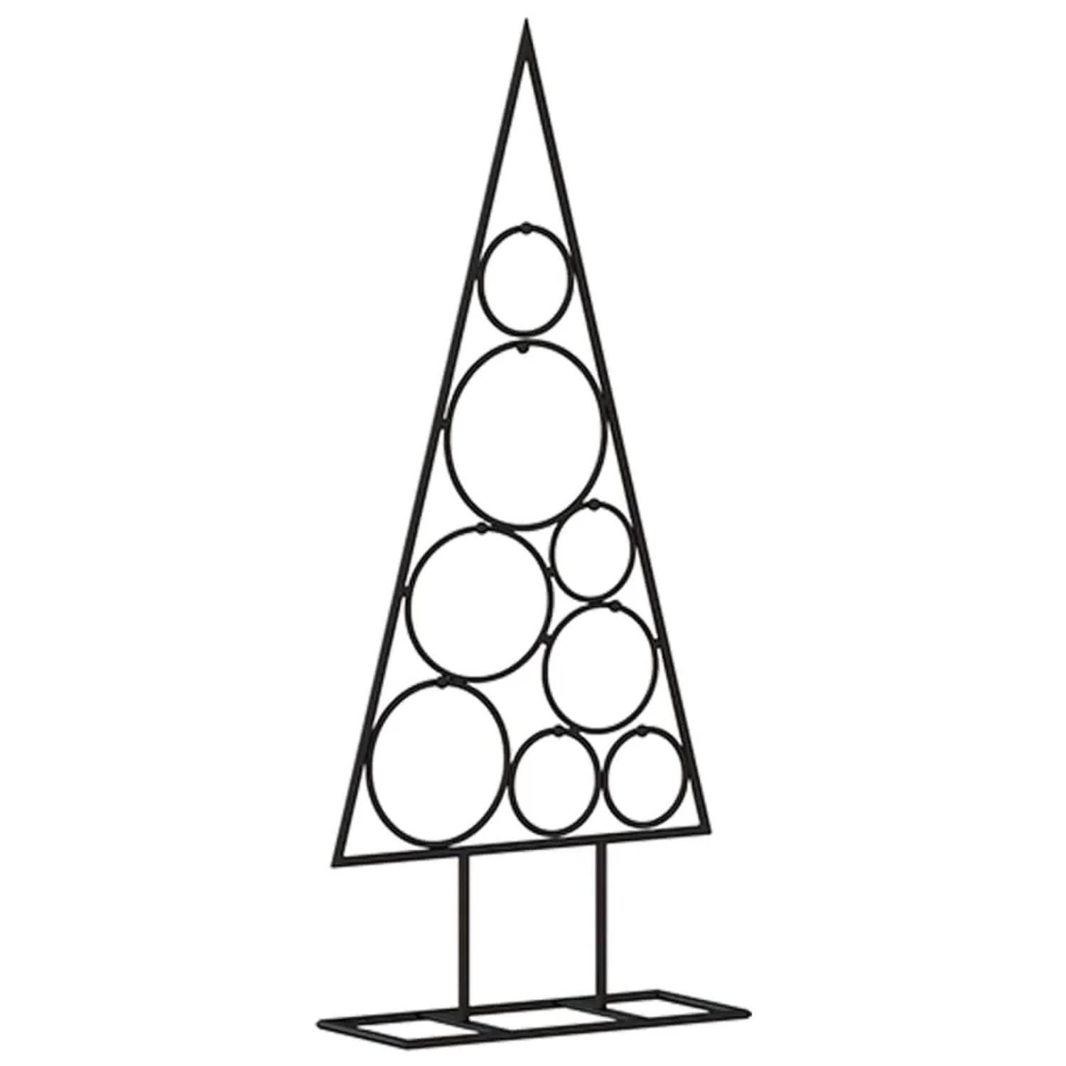 furnicato Metall-Weihnachtsbaum Deko Schwarz 60 cm