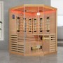 Artsauna Infrarotkabine Kiruna150 aus Hemlockholz mit Dual Technologie und LED-Beleuchtung.