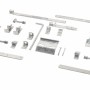 Beschläge für Doppeltor Vinesse Nadelholz Weiß, inklusive Scharniere, Riegel und Befestigungsmaterial.