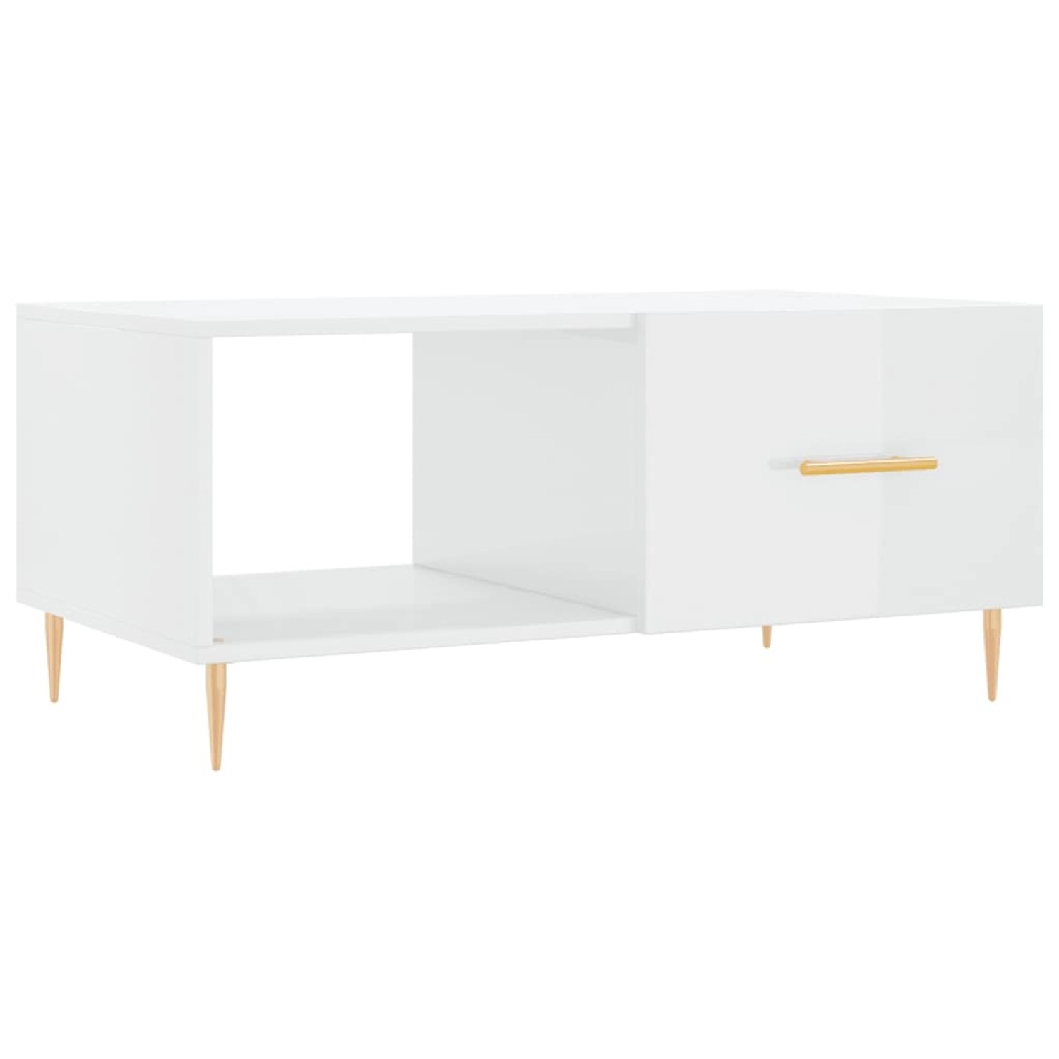 vidaXL Couchtisch Hochglanz-Weiß 90x50x40 cm Holzwerkstoff 829198 günstig online kaufen