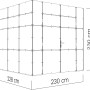 Bertilo Gartenhaus HPL 1 Anthrazit-Grau, 228x230cm, Holz-Gartenhaus mit Flachdach.