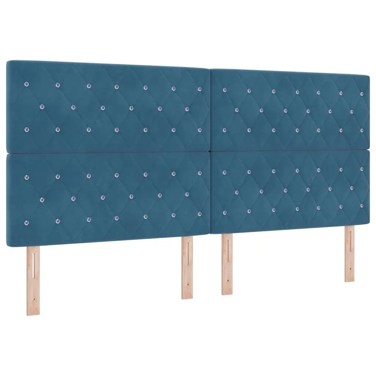 vidaXL LED Kopfteil mit LED-Lichtleisten Dunkelblau 200 cm Polyester 3338382