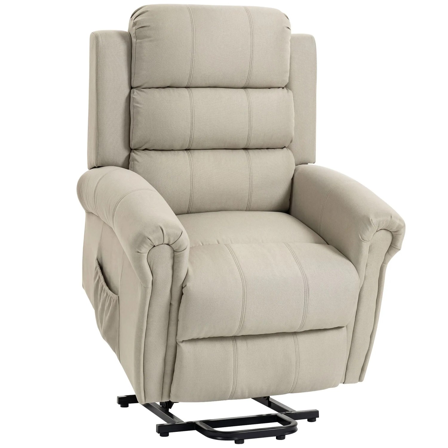 HOMCOM Relaxsessel Polyester Metall 87,5L x 87B x 108H cm Beige