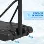 Schwarze Kunststoff-Basis des SPORTNOW Basketballständers mit Rädern für einfaches Verschieben. Ideal für Spiel & Spaß.