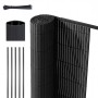 Sekey PVC Sichtschutzmatte 80x500cm Anthrazit mit Zubehör für Balkon & Garten.