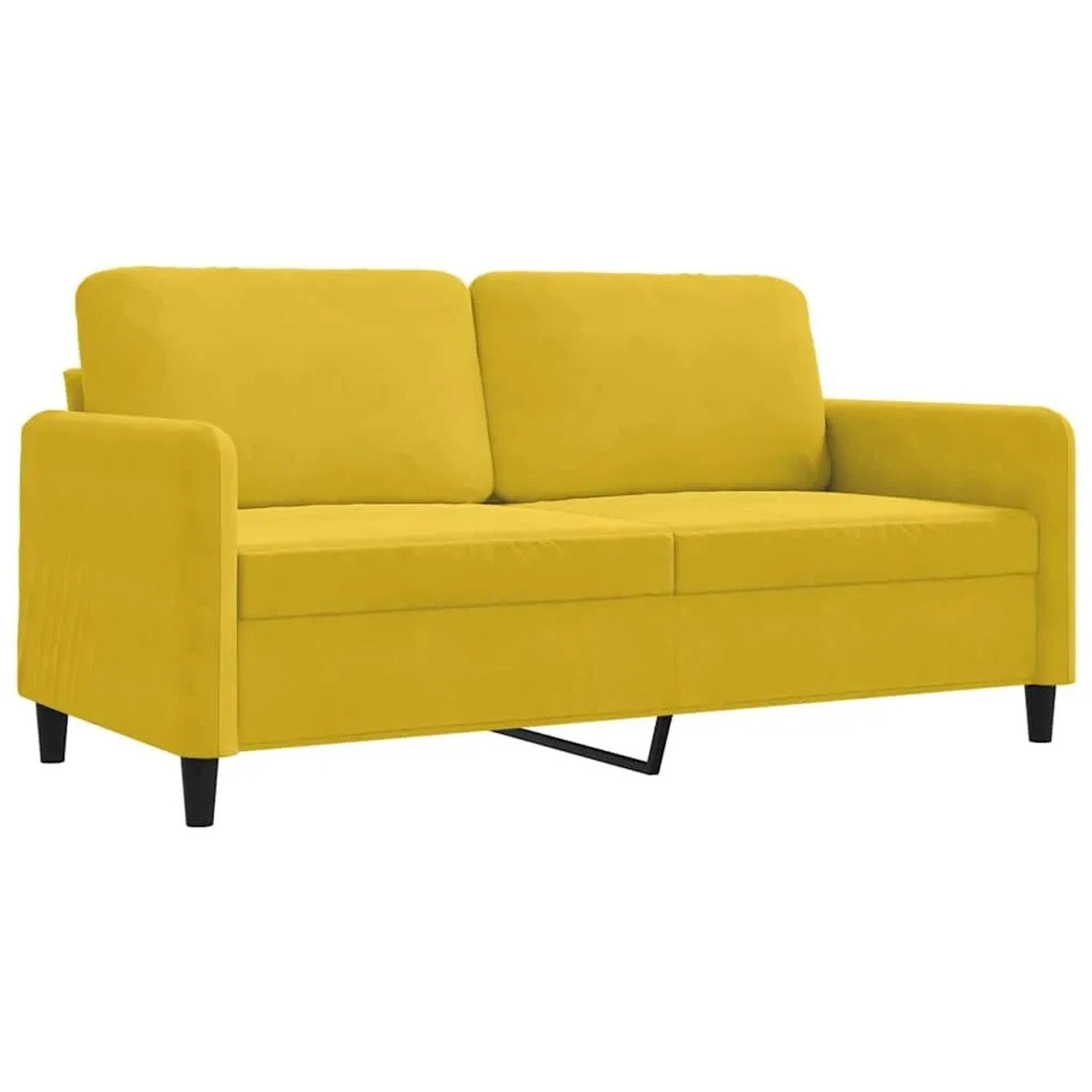 vidaXL 2-Sitzer-Sofa Gelb 140 cm Samt 359448 günstig online kaufen