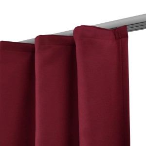 2 rote Beautissu Thermo-Vorhänge Amelie 140x245 cm mit Kräuselband.