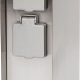 4-fach Steckdosensäule IP44 in Silber für den Außenbereich.
