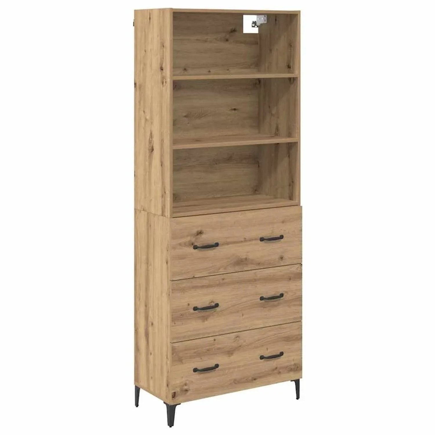 vidaXL Highboard Artisan-Eiche 69,5 x 34 x 180 cm Holzwerkstoff 3415966 günstig online kaufen