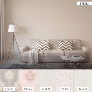 A.S. Création Uni Tapete in Creme-Beige (53cm x 10,05m) an Wohnzimmerwand.