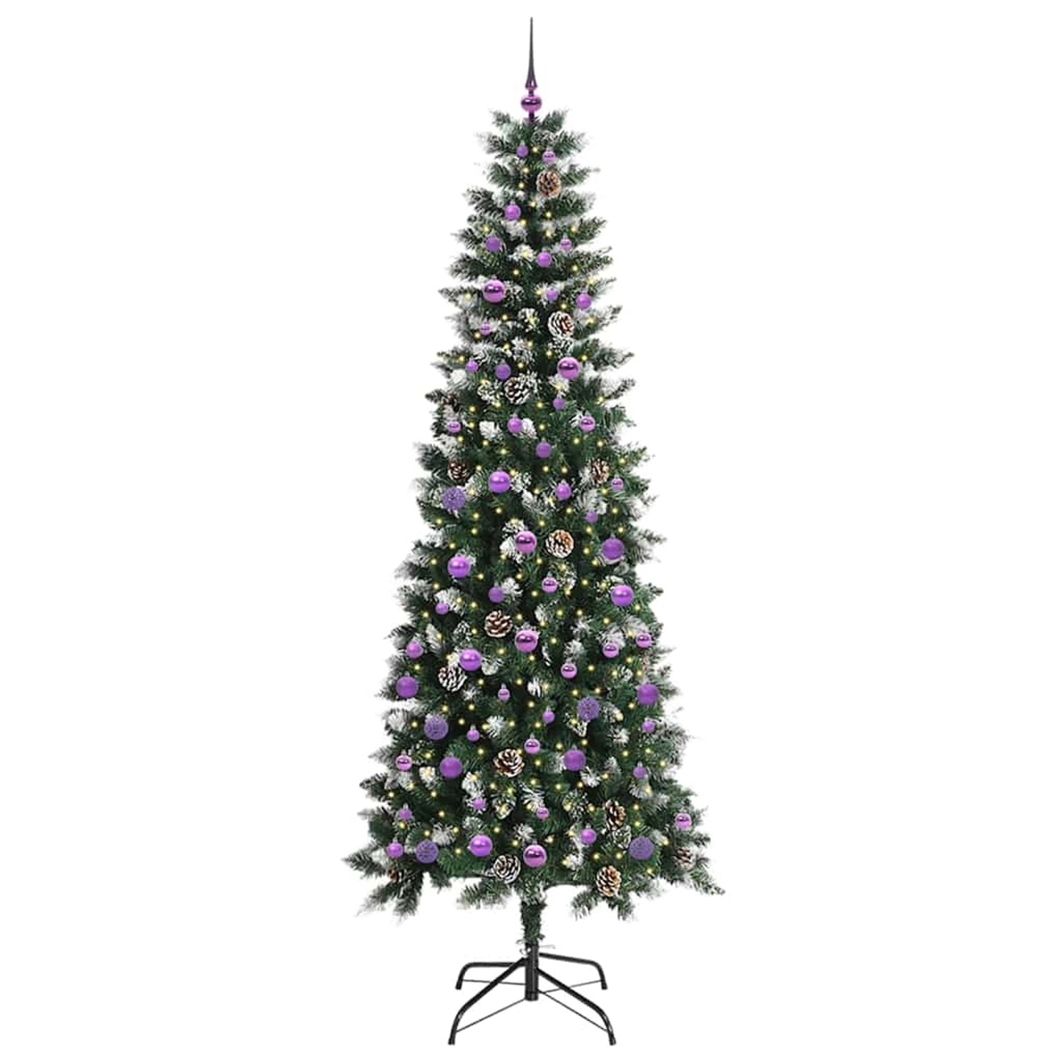 vidaXL Künstlicher Weihnachtsbaum mit 300 LEDs Grün 96 x 96 x 240 cm 3395850