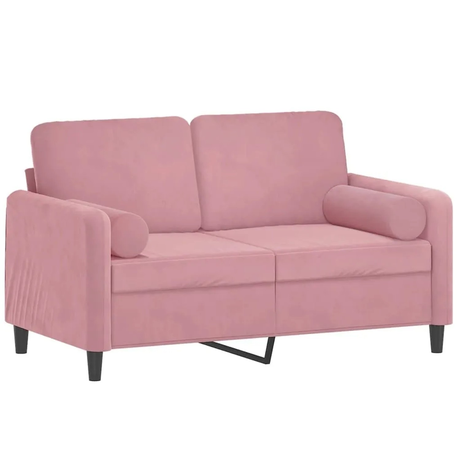 vidaXL 2-Sitzer-Sofa mit Zierkissen Rosa 120 cm Samt 3200874 günstig online kaufen