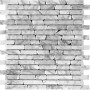 Marmormosaik Carrara White Slim Brick, Mosaikfliese aus hellem Marmor im Backstein-Design.
