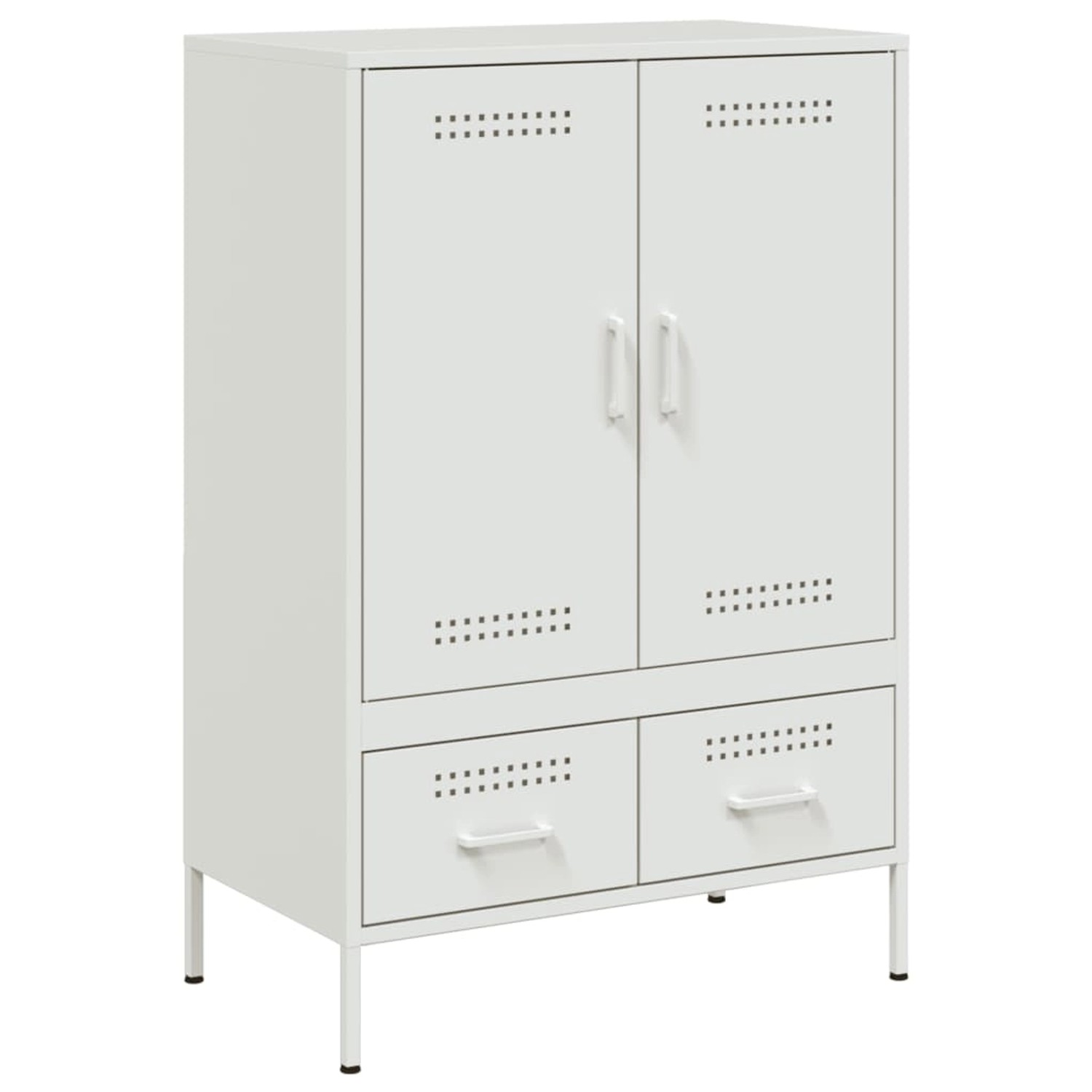 vidaXL Highboard Weiß 68x39x101,5 cm Stahl 843113 günstig online kaufen