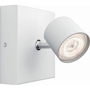 Weißer Philips myLiving LED-Spot Star, 1-flammig, mit Warmglow-Effekt. Ideal als Decken- oder Wandspot.