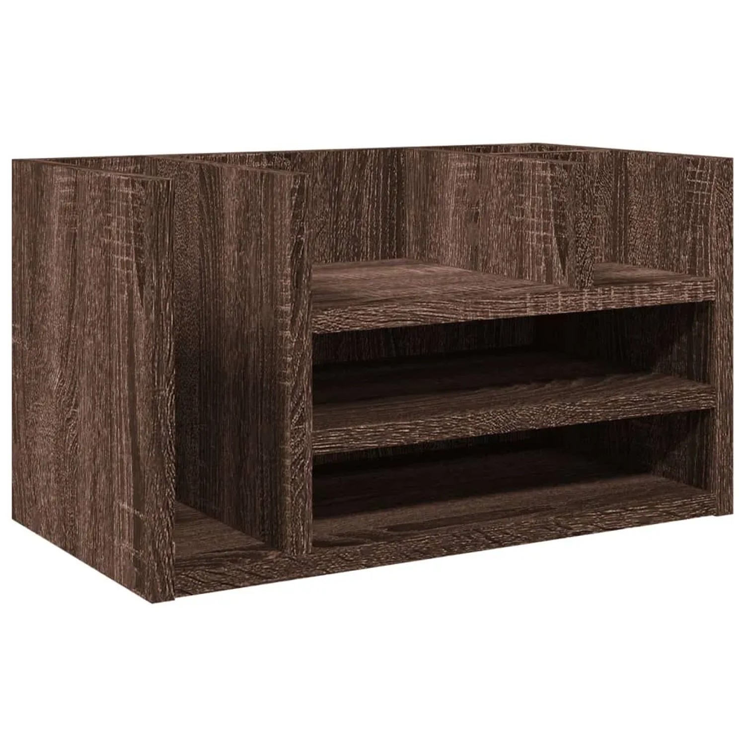 vidaXL Schreibtisch-Organizer Braun Eiche 44,5x24x25 cm Holzwerkstoff 848044