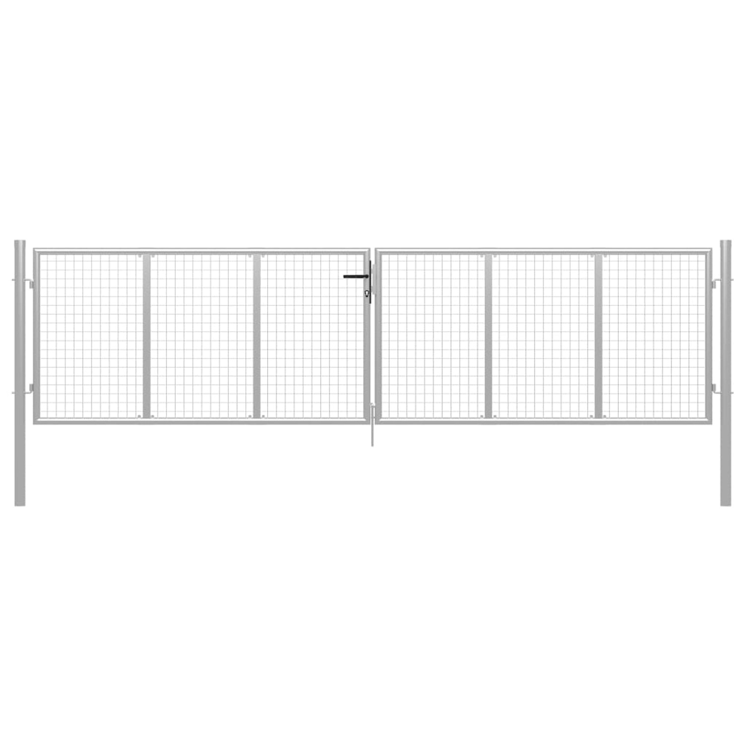 vidaXL Gartentor Verzinkter Stahl 415 x 100 cm Silber 144299