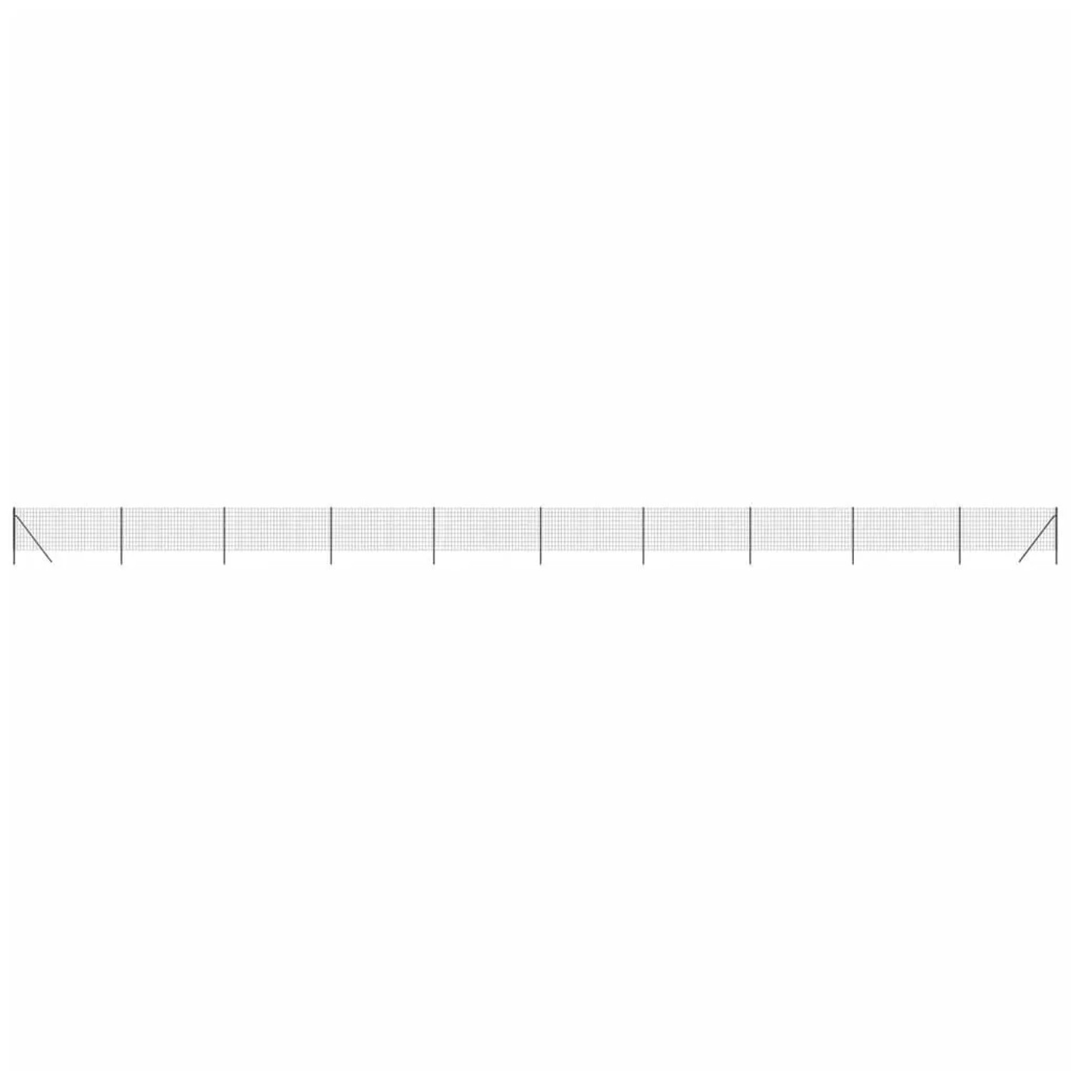 vidaXL Maschendrahtzaun Anthrazit 0,8x25 m Verzinkter Stahl 154216 günstig online kaufen