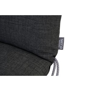 Siena Garden Sesselauflage Comfort Hochlehner, anthrazit, Detailansicht.