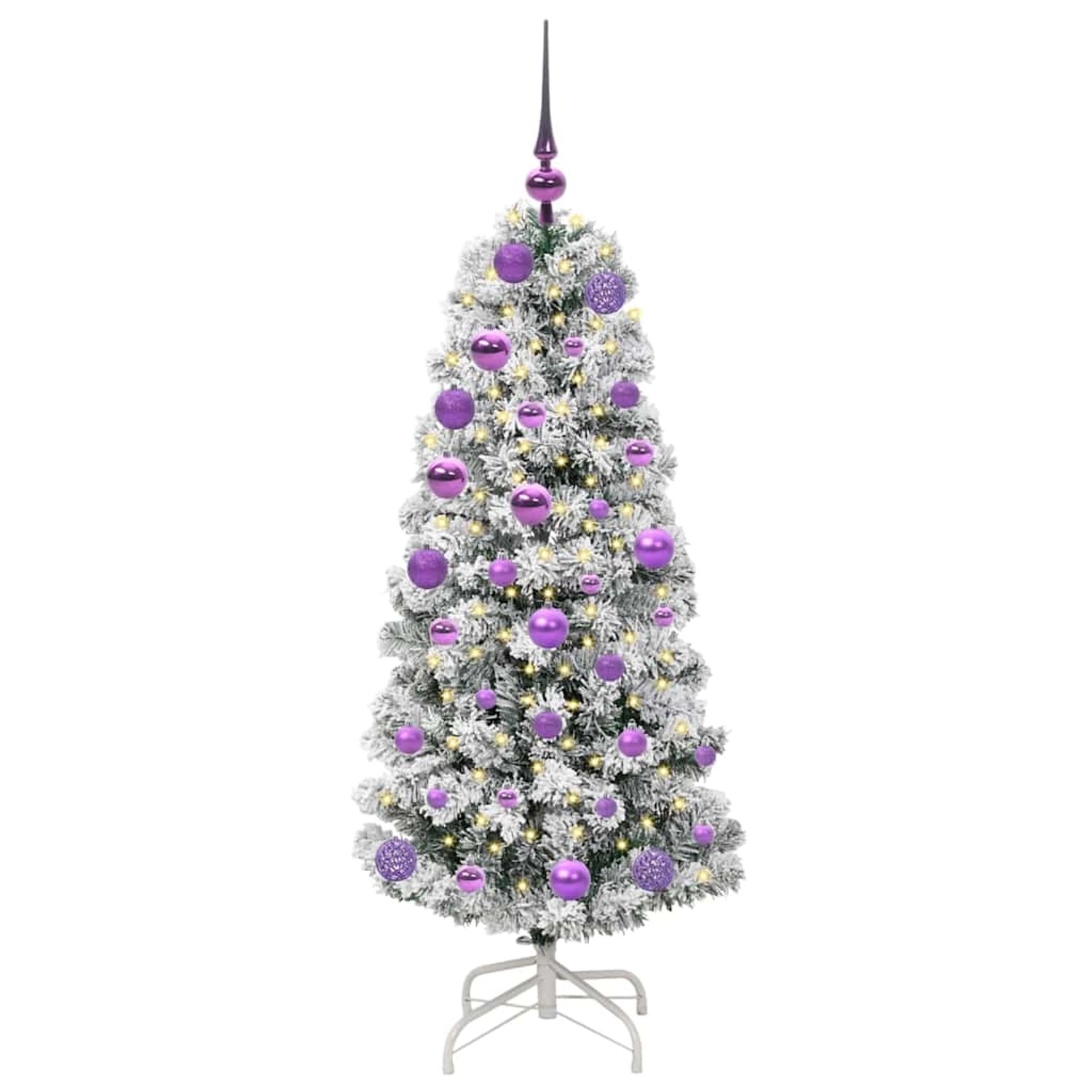 vidaXL Künstlicher Klappbarer Weihnachtsbaum Grün und Weiß 120 cm 3395583