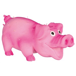 Jollypaw Borstenschwein Kauspielzeug aus Latex, 10 cm, pink.