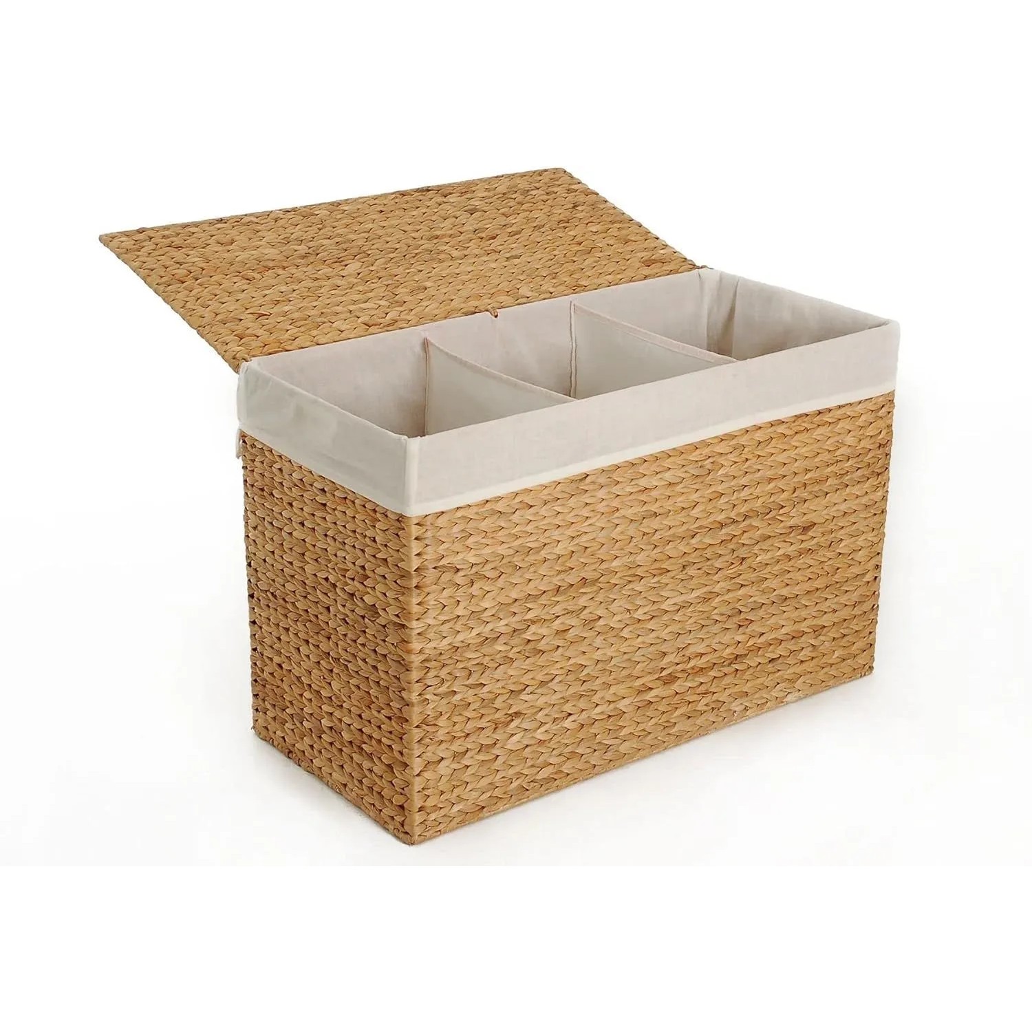 Vivanno Wäschetruhe Divide 84 cm x 40 cm x 55 cm Natur