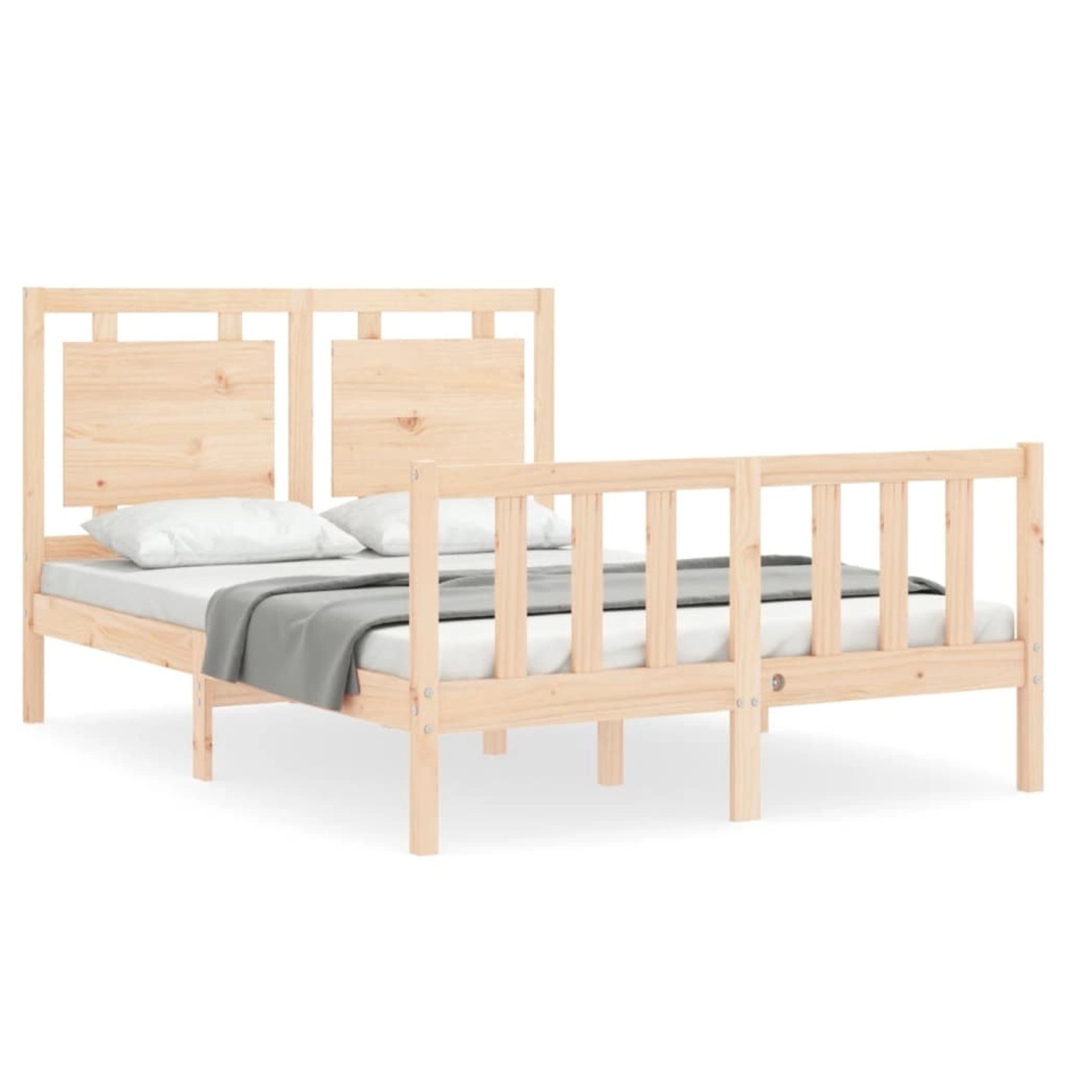 vidaXL Massivholzbett ohne Matratze 140x190 cm Kiefernholz 3192146 günstig online kaufen