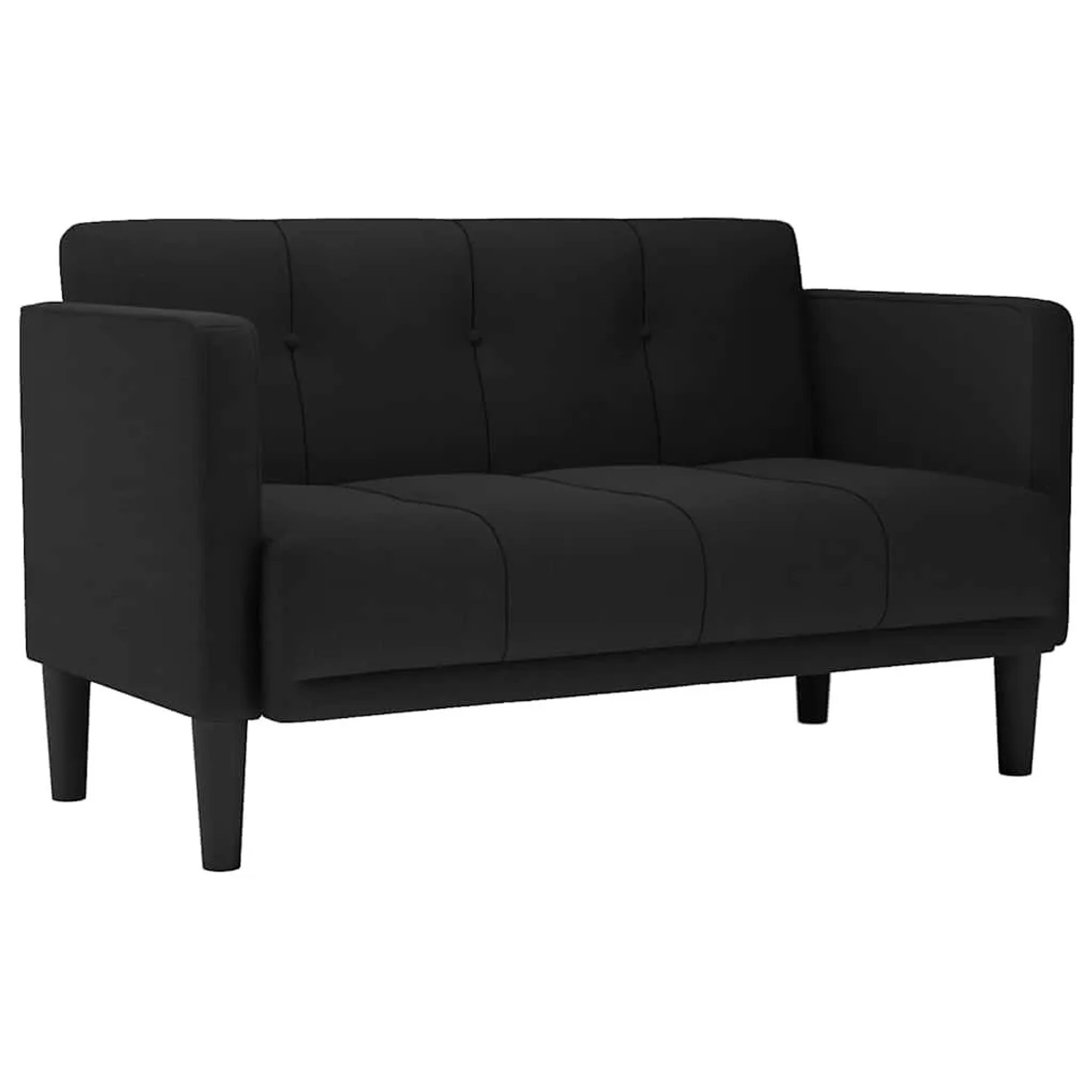 vidaXL Zweisitzer-Sofa Schwarz 111 cm Stoff 4100562