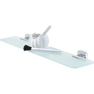 Tiger Ablage Ramos Chrom, Glasablage mit Chromhalterung für Badaccessoires.