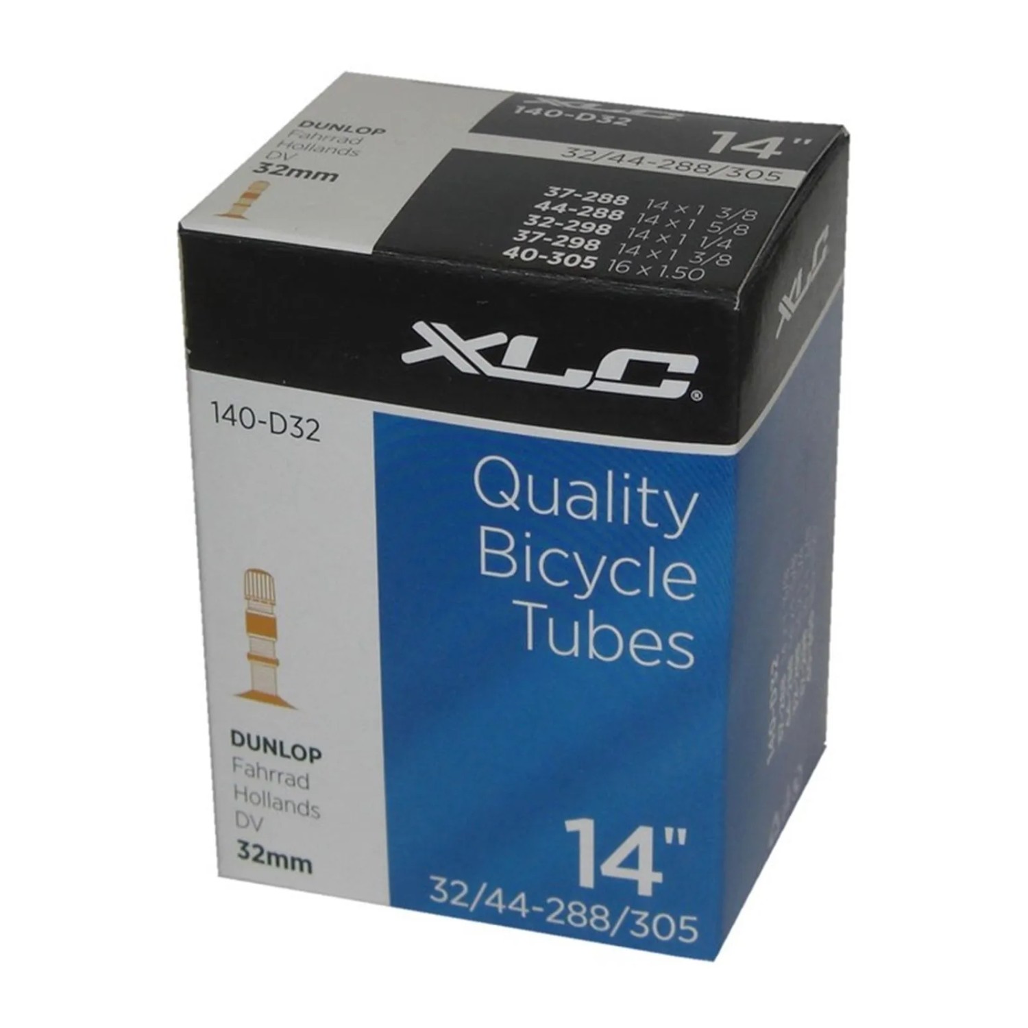 XLC Fahrradschlauch 14 x 1 3/8 37/44-288/305 DV 35 mm