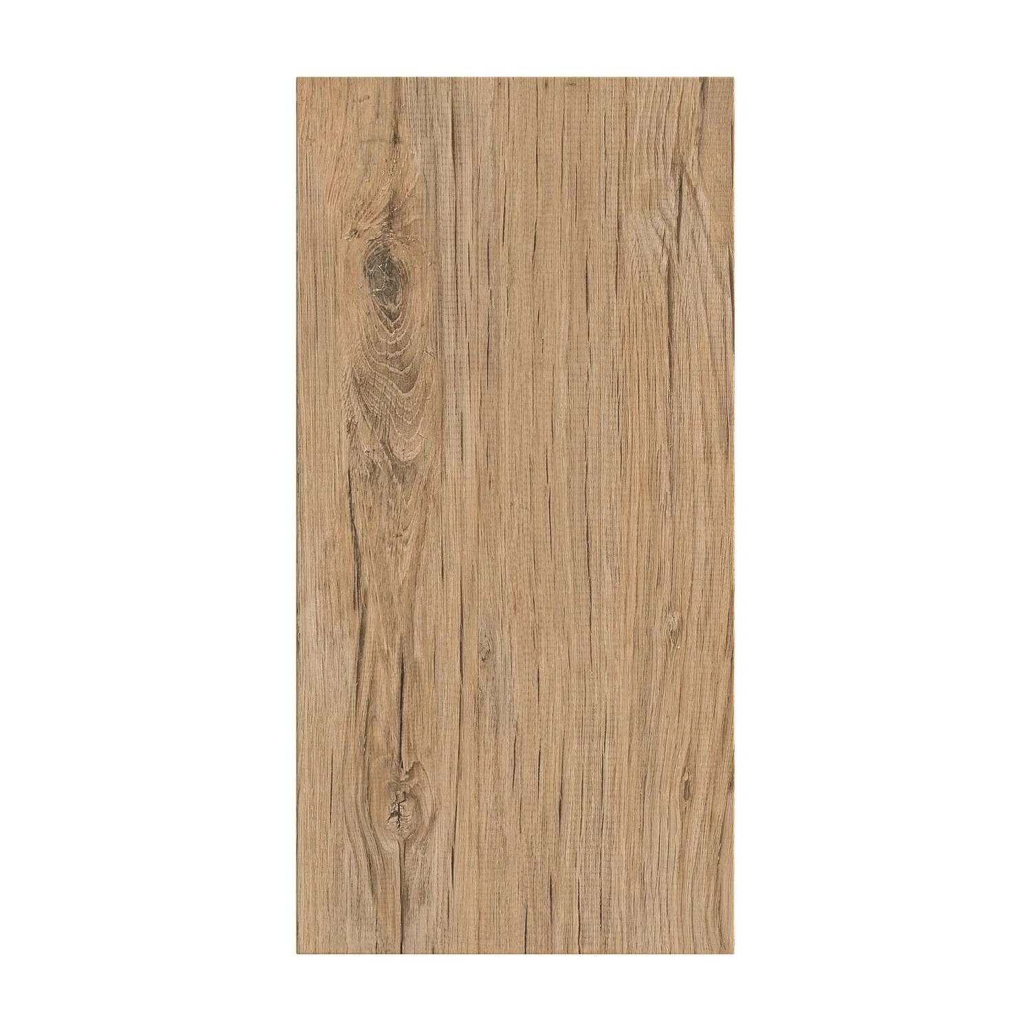 Feinsteinzeug Bodenfliese Firewood, Holzoptik, 62x31 cm, matt glasiert.