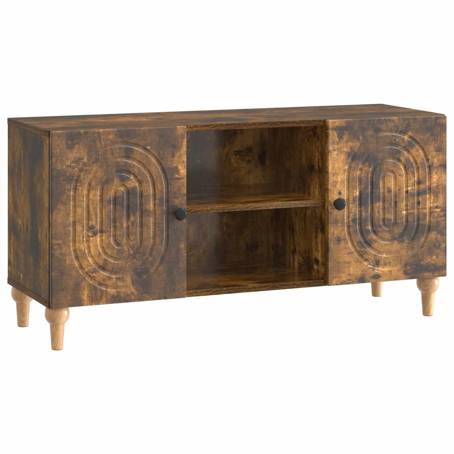 vidaXL TV-Schränk Geräucherte Eiche 102 x 34,5 x 50 cm Holzwerkstoff 894240