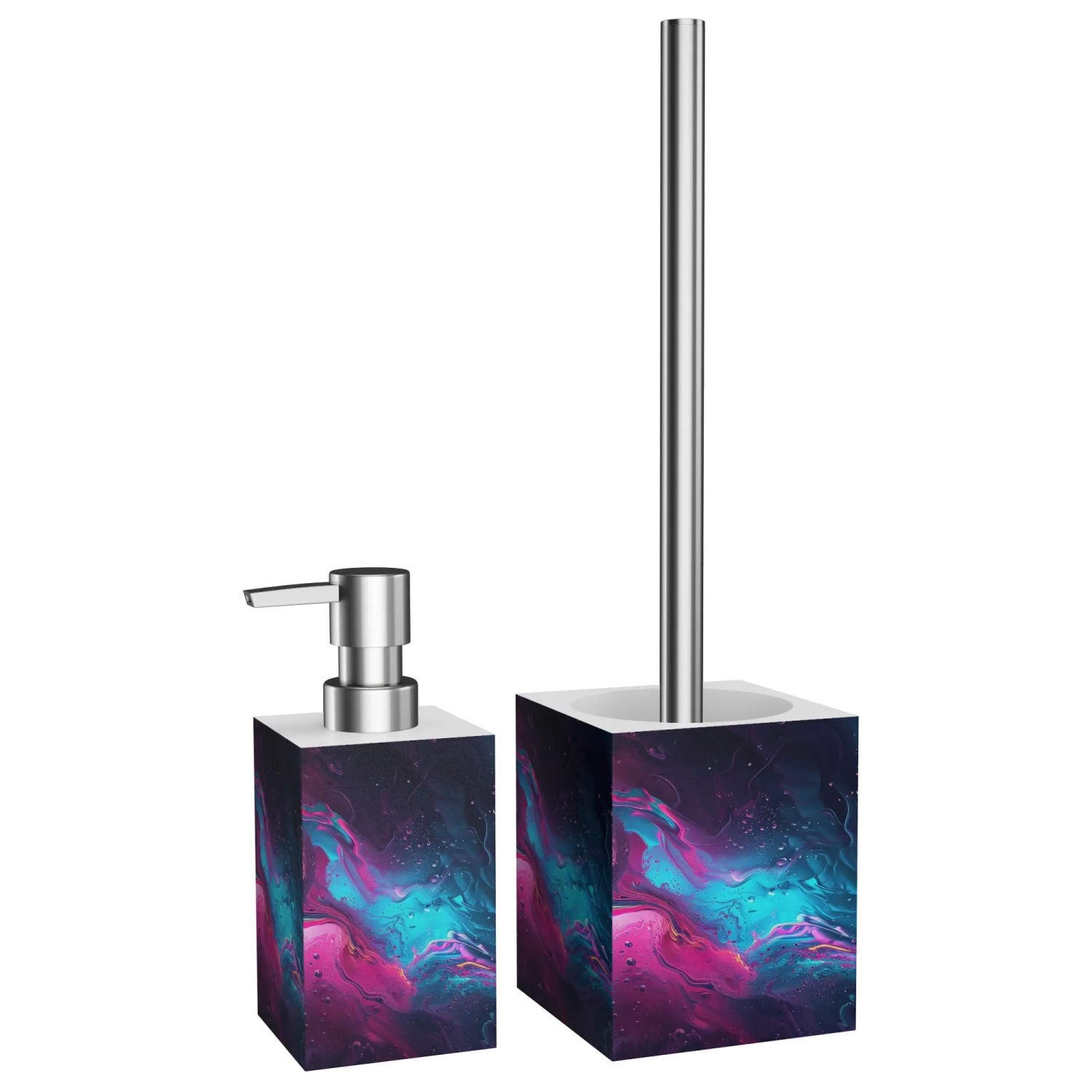SANILO Badezimmer Set Seifenspender und WC Bürste Lumen