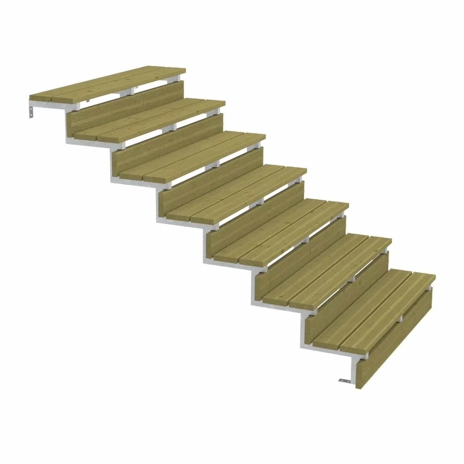 PLUS Terrassentreppe 7 Stufen 120 cm Breite Feuerverzinkter Stahl