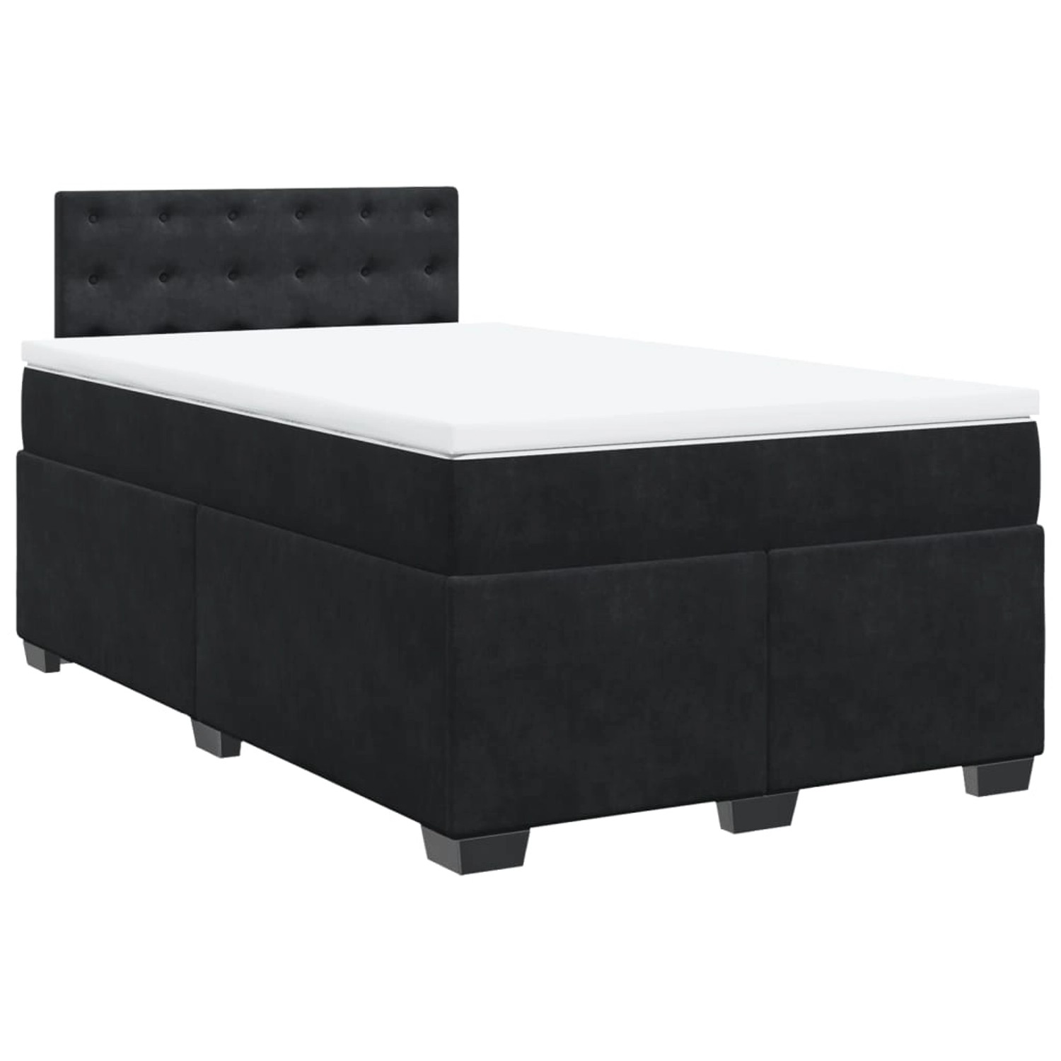 vidaXL Boxspringbett mit Matratze Schwarz 120x190 cm Samt2106957 günstig online kaufen