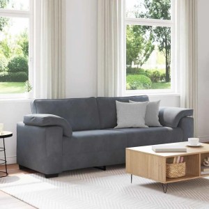 vidaXL 3-Sitzer-Sofa Dunkelgrau 178 cm Samt 4105278