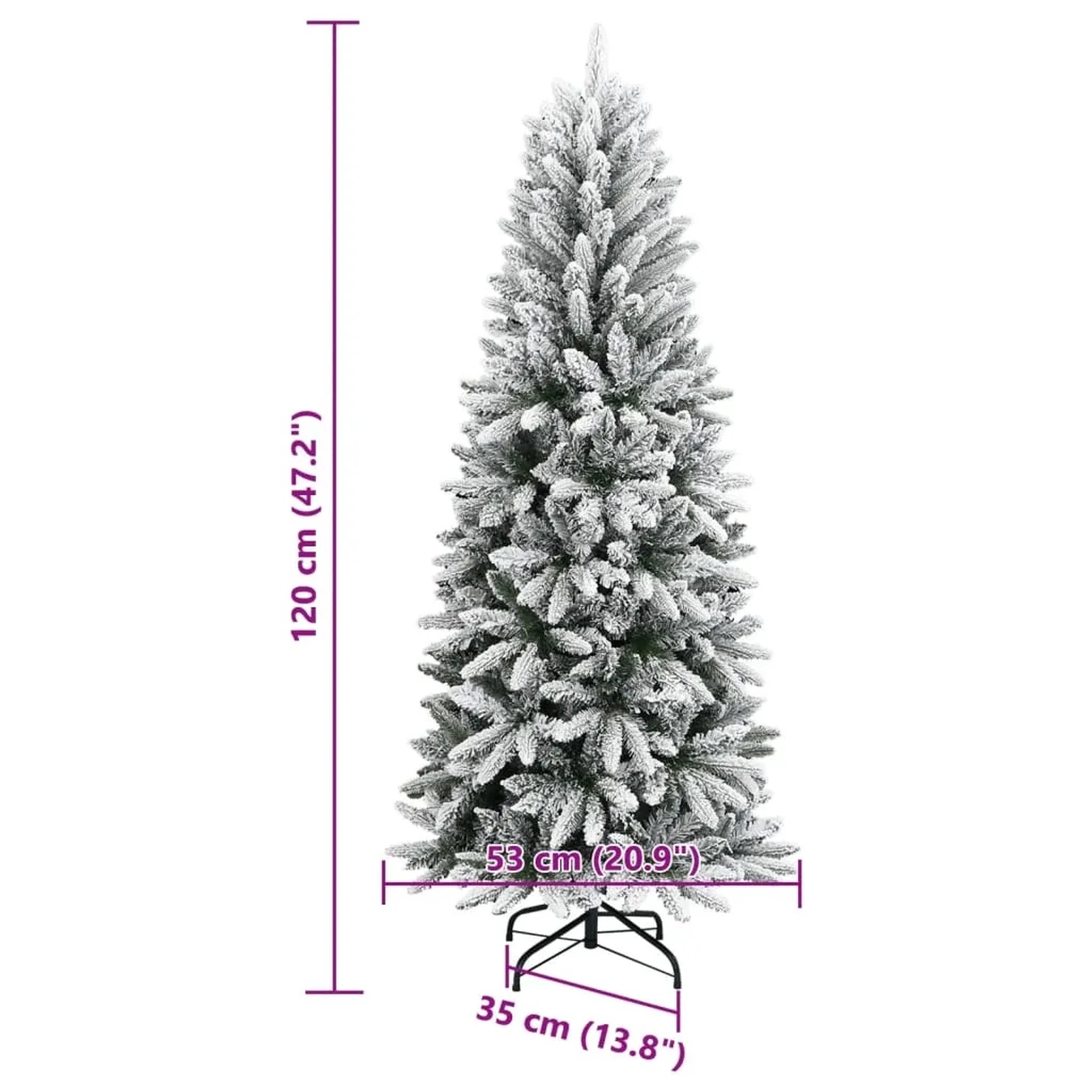 vidaXL Knstlicher Weihnachtsbaum mit Schnee 120 cm PVC&PE kaufen bei OBI