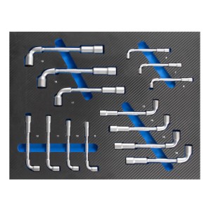 TRUTZHOLM Winkel Steckschlüssel Satz (6-19mm, 14-teilig) in Werkstattwagen Einlage.